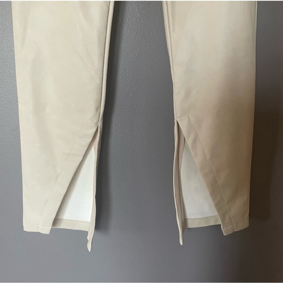 Avec Les Filles women’s Sz XL High-Waisted Faux Leather Slit Leggings - Picture 5 of 8